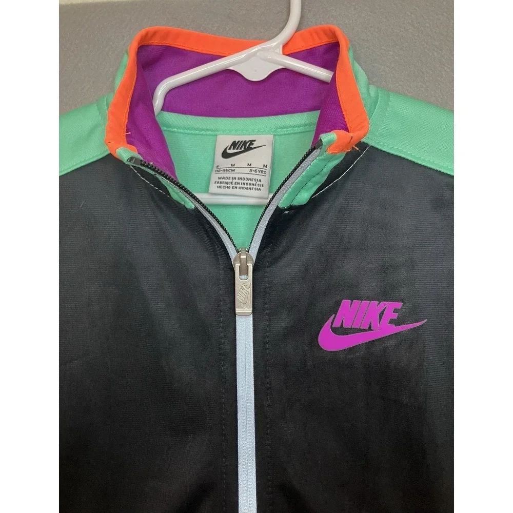 Nike Sportswear Tricot Illuminate Full Zip Up Jacket Youth Kids Sz 6Just Do It